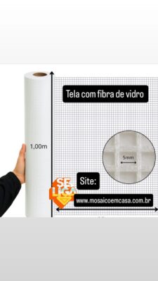 TELA COM FIBRA DE VIDRO PARA MOSAICO