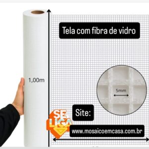 TELA COM FIBRA DE VIDRO PARA MOSAICO